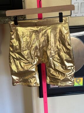 SKIMS limited edition gold shorts size medium NWT